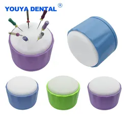 1pcs Round Dental Root Canal File Cleaning Endo Stand Holder With Sponge  File Drills Block Dentist Endodontics Autoclavable