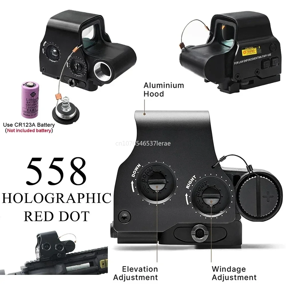 EOTECH 558 المجسم ميزاء ريد دوت البصر G43/G33/G45 3X 5X المكبر Airsfot معدات الصيد ث/20 مللي متر السكك الحديدية يتصاعد و QD رافعة