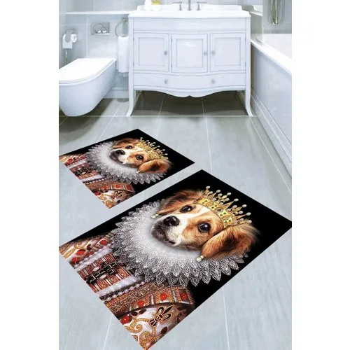 Inca Carpet Anti-Slip Soles Washable 2'li Bath Mat (50 X60 cm - 60 X100 Cm) BRC5271