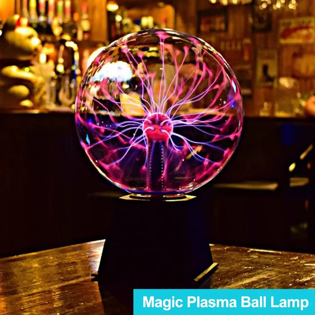 Colorful Plasma Ball Plug-Play Magic Static Plasma Ball Lamp Electricity Magical Ball Night Light Novelty Lamp Home Decoration