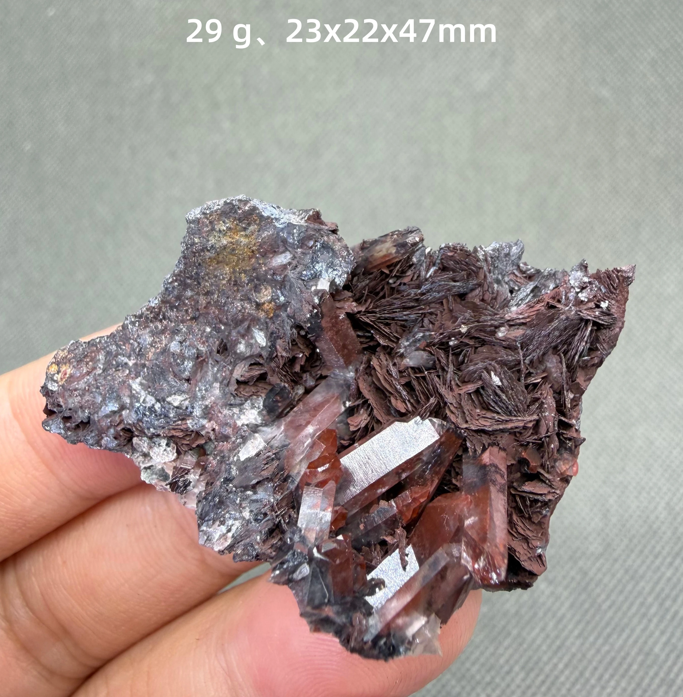 Natural Specularite Specimen, Specular Hematite Mineral Specimen for Collection & Display