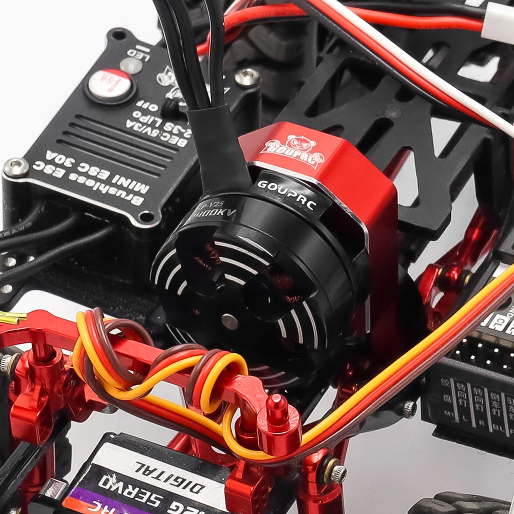 2204 2400KV Brushless Outrunner Motor W/ Transmission & 30A Brushless ESC for SCX24 RC Crawler Axial 1/24 RC Car Truck