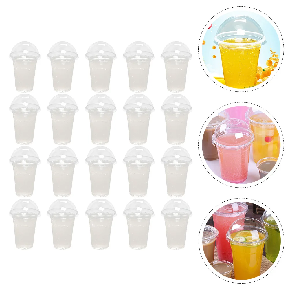 

30 Sets Drink Juice Cup Cups Beverage Package Packing Milk Opening Design Fruit with Lid Abs Portable Yogurt