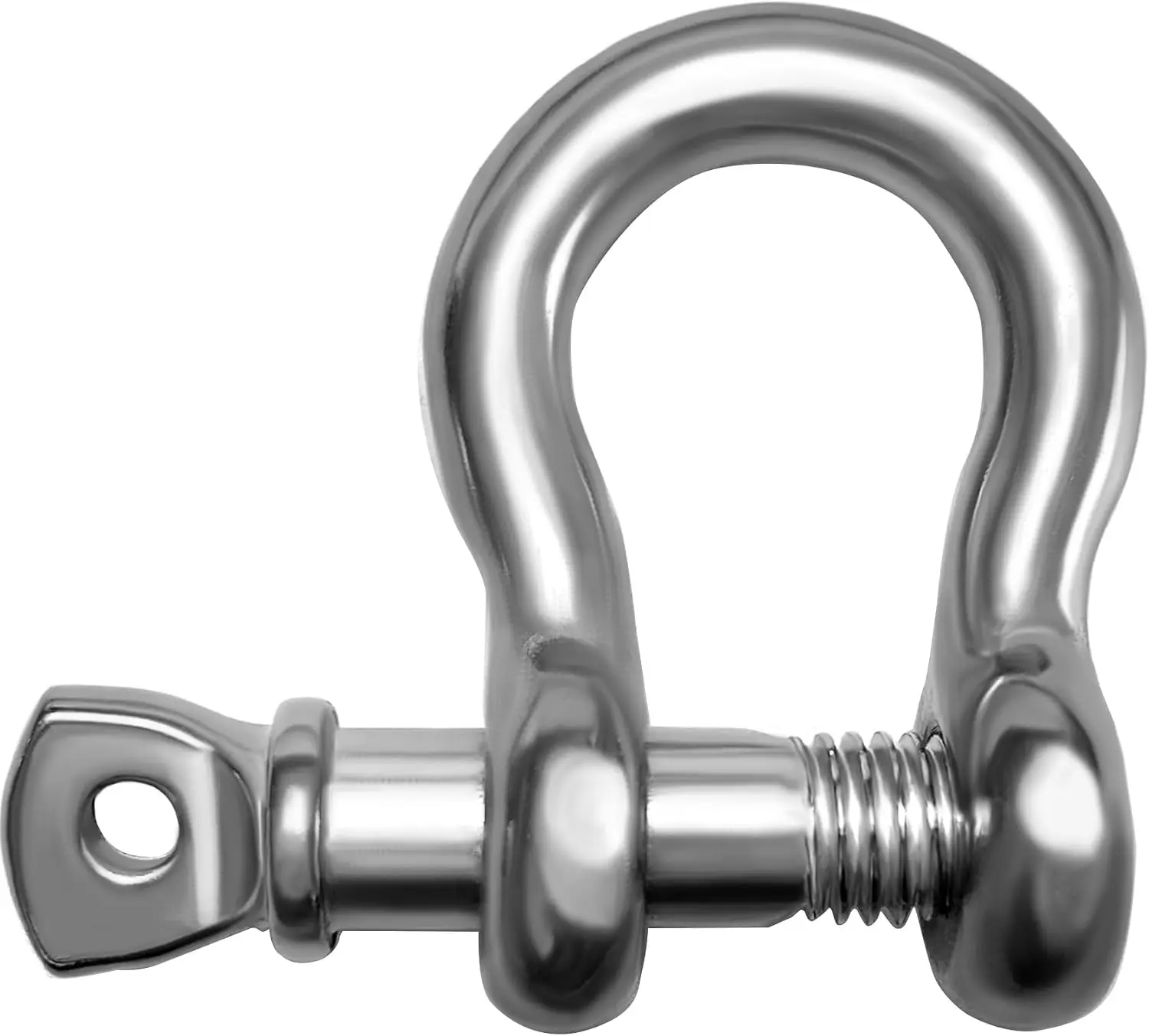 4PCS 316 Stainless Steel Bow Shackle M6 1/4 M8 5/16 M12 1/2 Marine Grade Screw Pin Anchor Shackle Boat Rigging Chain Strap