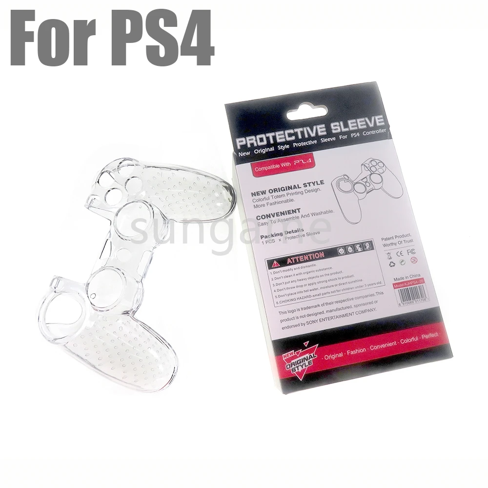 

10pcs Controller Crystal Clear Housing Shell Case Cover Protective For Sony Playstation 4 Replacement Repair
