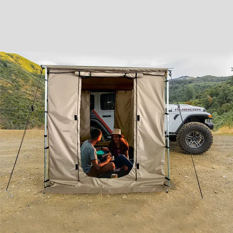 

2026Factory Wholesale Summer Car Side Cloth House Tent Hard Aluminum Shell One Bedroom Structure Made Of Oxford Fabric