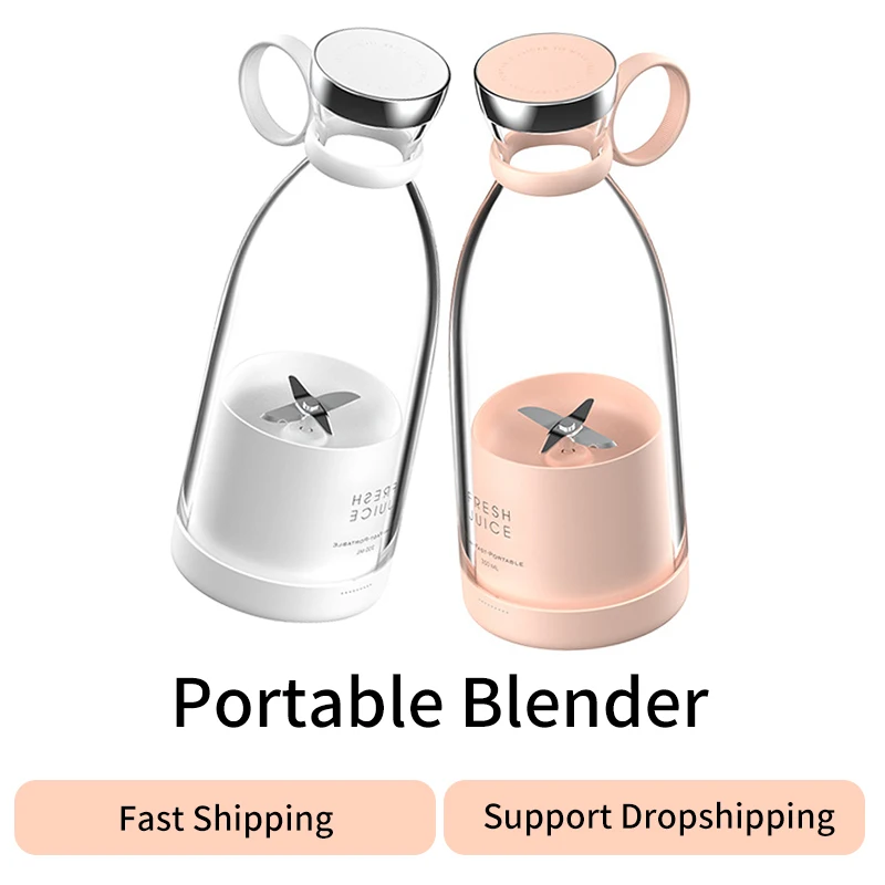 Portable Blender Mini Mixer Electric Juicer Machine Fresh Fruit Juice Blender Smoothie Maker Blender Cup Bottle F Travel Kitchen