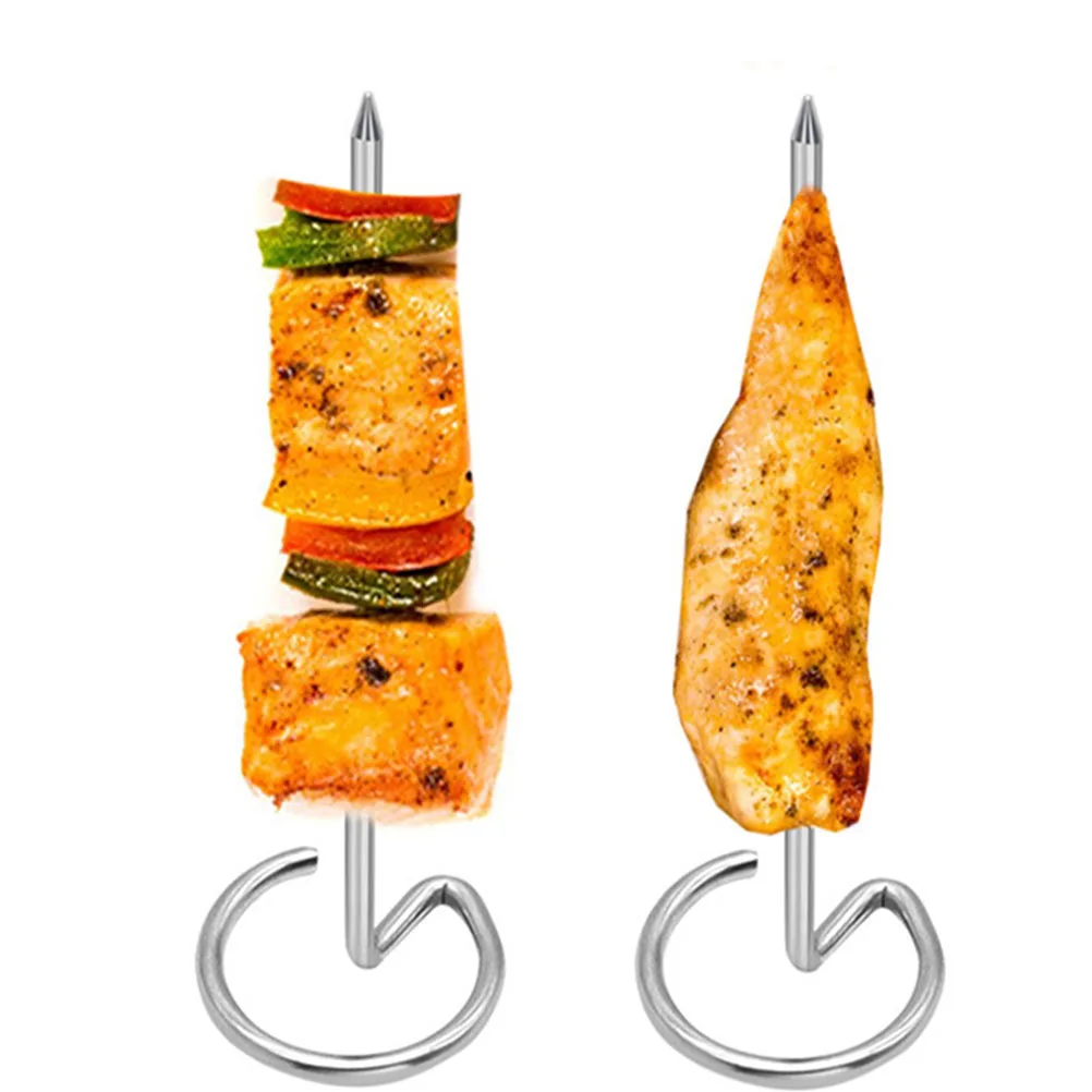 

20pcs Stainless Steel BBQ Skewers for Air Fryer Grilling Meat Kebab Vertical Standup Metal Skewers Compact Lightweight Storage