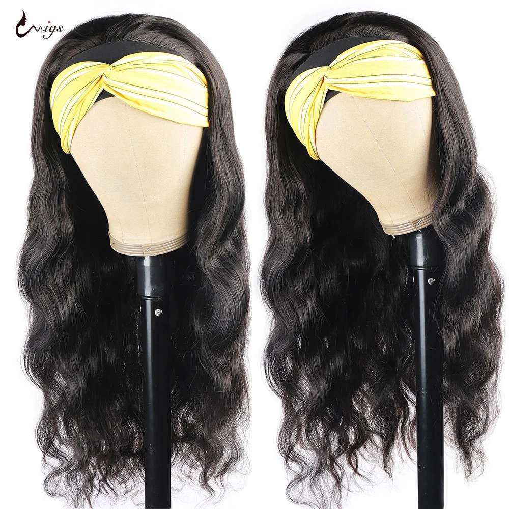 Headband Wig Human Hair Body Wave Wig Remy 100% Human Hair Wigs For Black Women Brazilian Ready To Wear Wig Machine Made