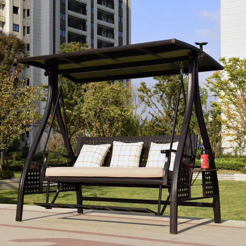 Outdoor swing, household, courtyard, outdoor garden swing, two person hanging basket, iron rocking chair, balcony hanging chair