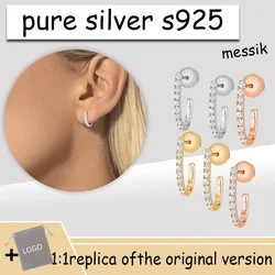 S925 Sterling Silver GATSBY Series Earrings Simple and Fashion Zircon Earrings Luxury Jewelry Quality Gift for Women