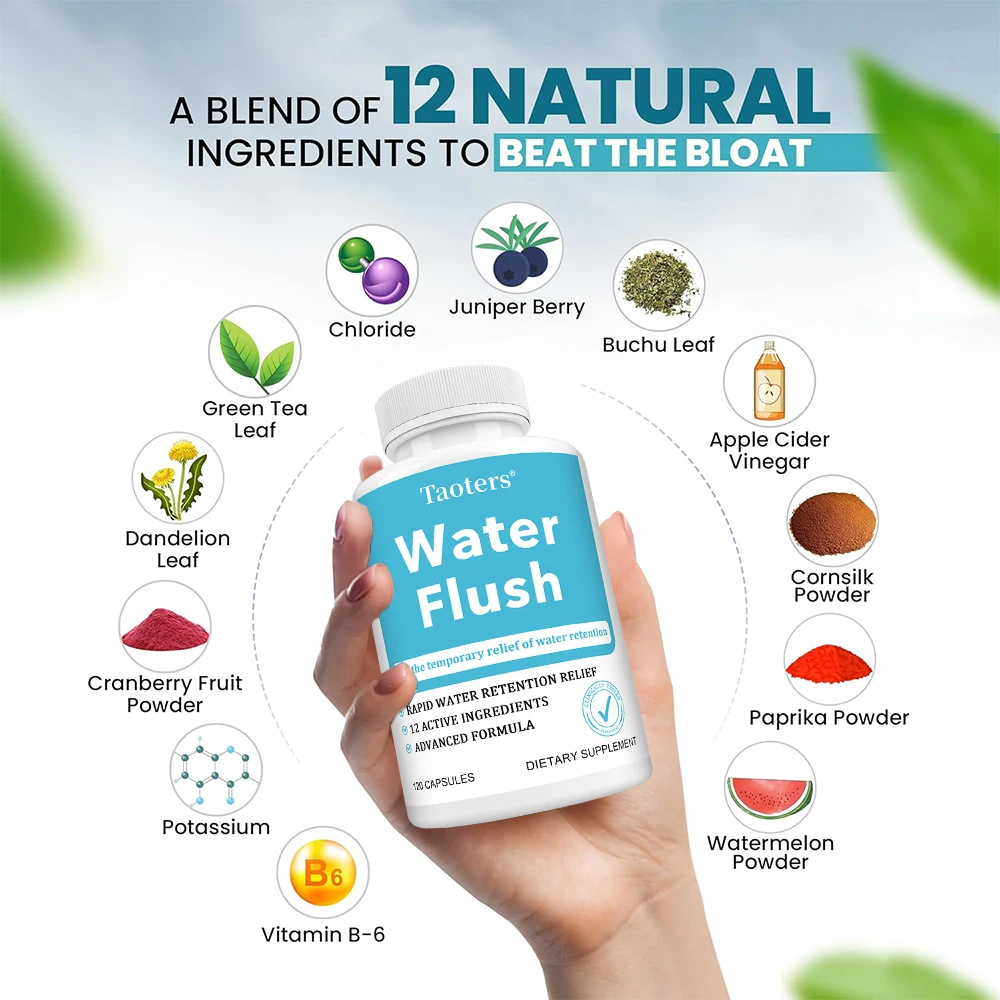 

Water Away Maximum Strength - Natural Diuretic Capsules for Water Retention - with Vitamin B6 Potassium & Dandelion