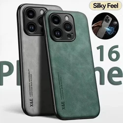 Luxury Leather Case for iPhone 15 14 13 12 11 16 Pro Max Mini XR XS X 8 7 Plus SE 14Pro 16Pro Protector Shockproof Cover Funda