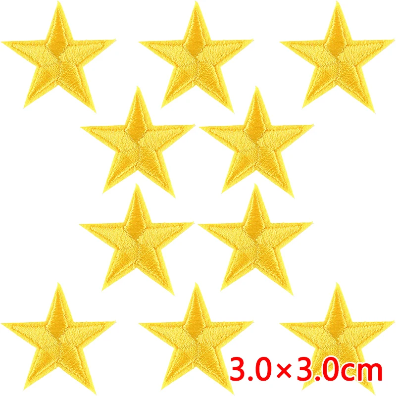 10 Stück Eisen auf Patches fünfzackigen Stern für Kleidung Lot Bulk Großhandel bestickt süße kleine Jacke Thermocollant Mochila nähen – Detail 9