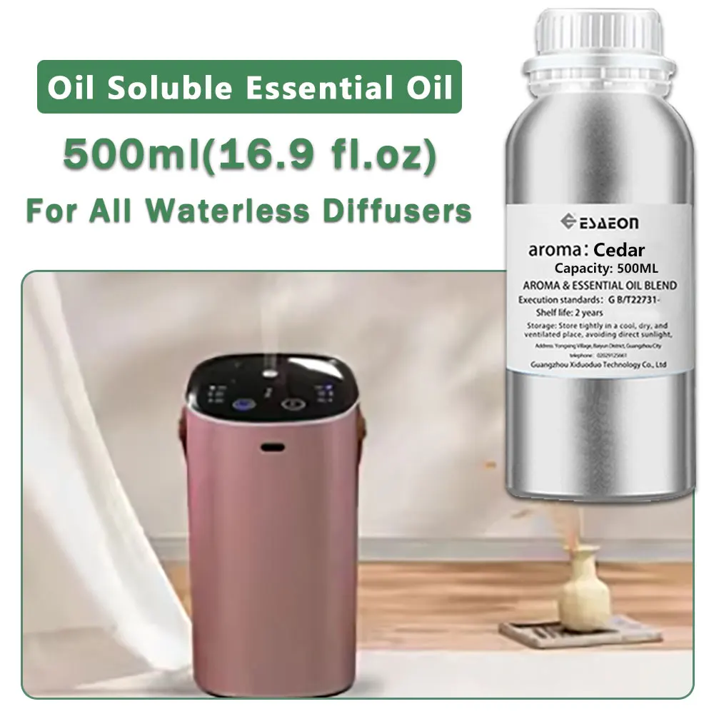 ESAEON Compatible With All Waterless Fragrance Oil Diffusers Essential Oil, For Hotel Aroma Machines, Cedar - 500ML (16.9 fl.oz)