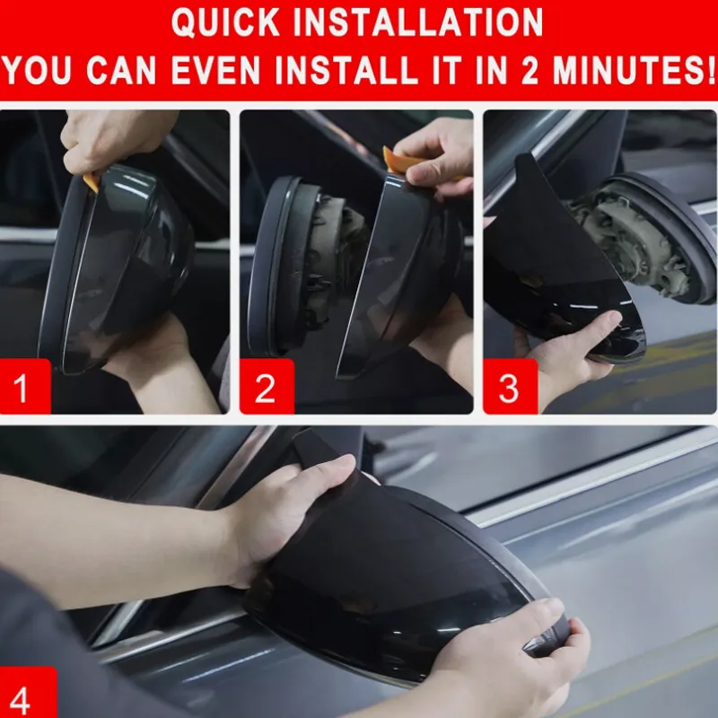 Gloss Black Wing Mirror Cover Caps For BMW 3 Series E90 E91 E92 E93 E81 E87 318i 320i 330i LCI 2008-2012 rearview mirror cover view 5