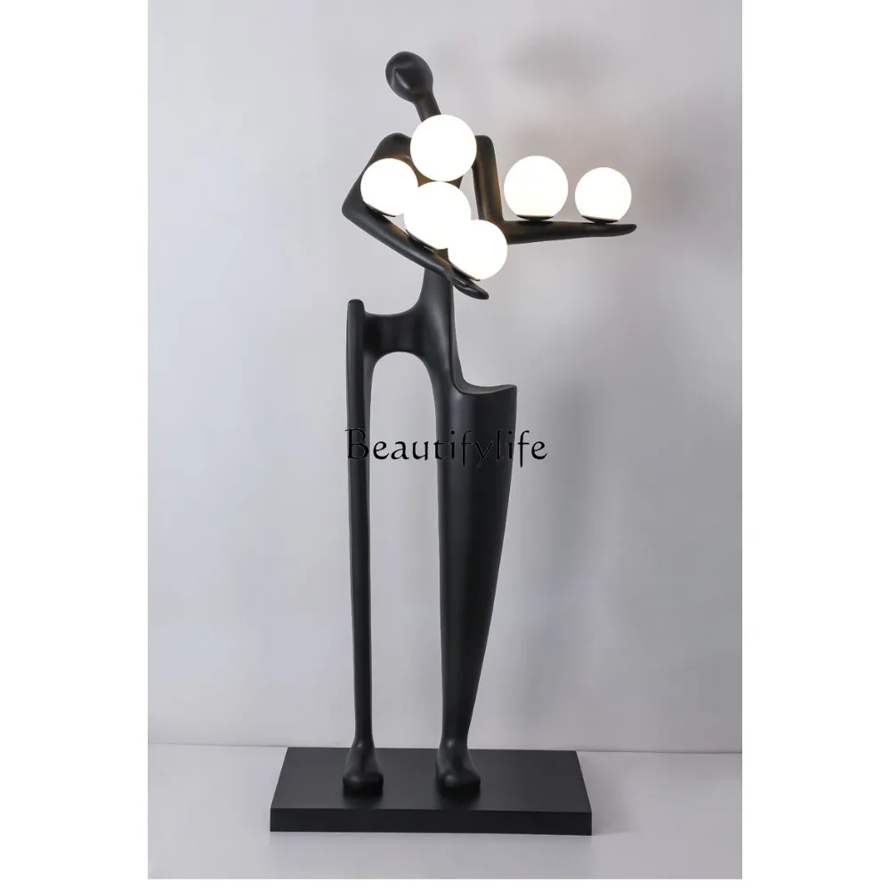 

Modern Abstract Figure Sculpture Light Luxury FRP Humanoid Art Landing Big Decorations