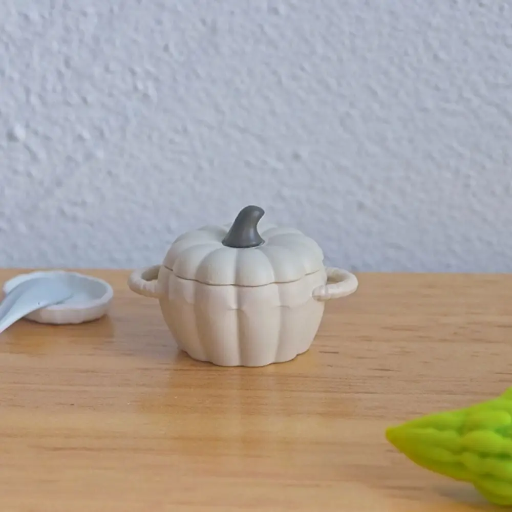 1/6 1/12 Pop Mini Pompoen Soeppan Legering Veelkleurige Miniatuur Poppenhuis Keuken Micro Landschap Ornament Pop Accessoires