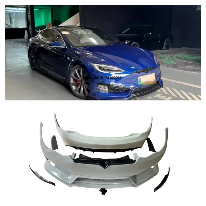 

Manufacturer Body Kit Abs Material for Model s 2012-2016 New Front/Rear Bumpers Hood Spoiler Body Kit Upgrade Parts