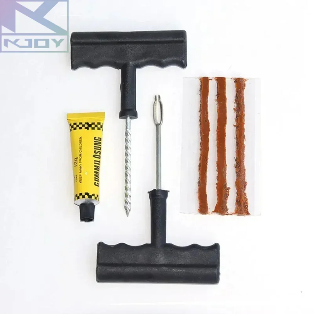 

KJOY 6 шт./компл. полезный набор инструментов для ремонта автомобильных шин с резиновой полосой, набор заглушек для проколов бескамерных шин для грузовика, мотоцикла