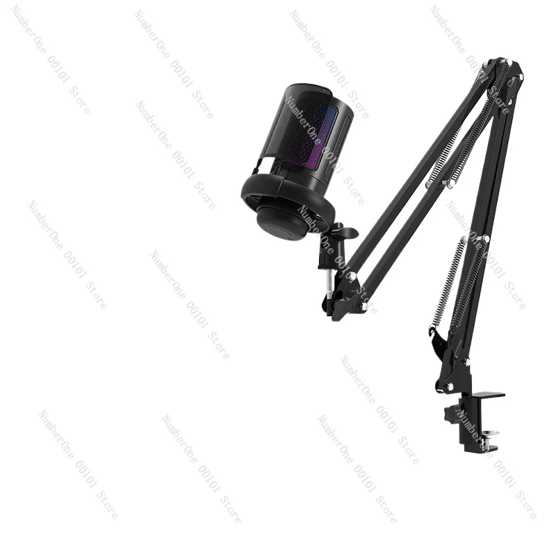 Me6s esports gaming usb microphone with rgb lighting - live streaming condenser mic for singing