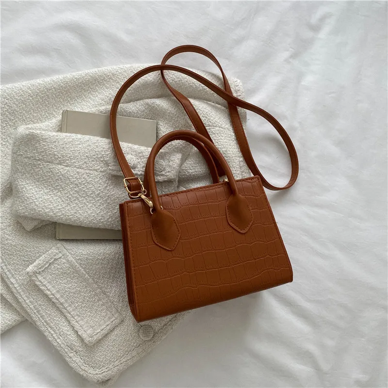 Modische Handtaschen für Damen, täglich gebraucht, quadratische kleine Tasche mit Griff oben für Pendeln, Reisen, Damen-Umhängetaschen
