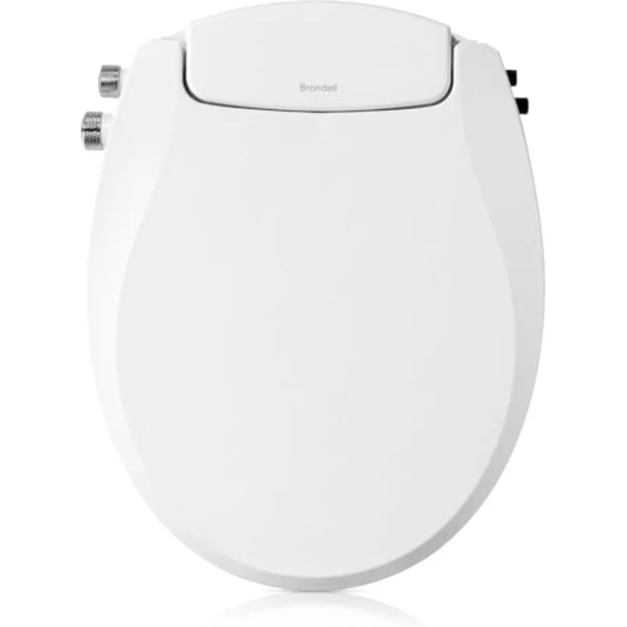 

Bidet Toilet Seat Non-Electric Swash Seat Fits Round Toilets White Dual Nozzle System Ambient Water Temperature Bidet with Easy