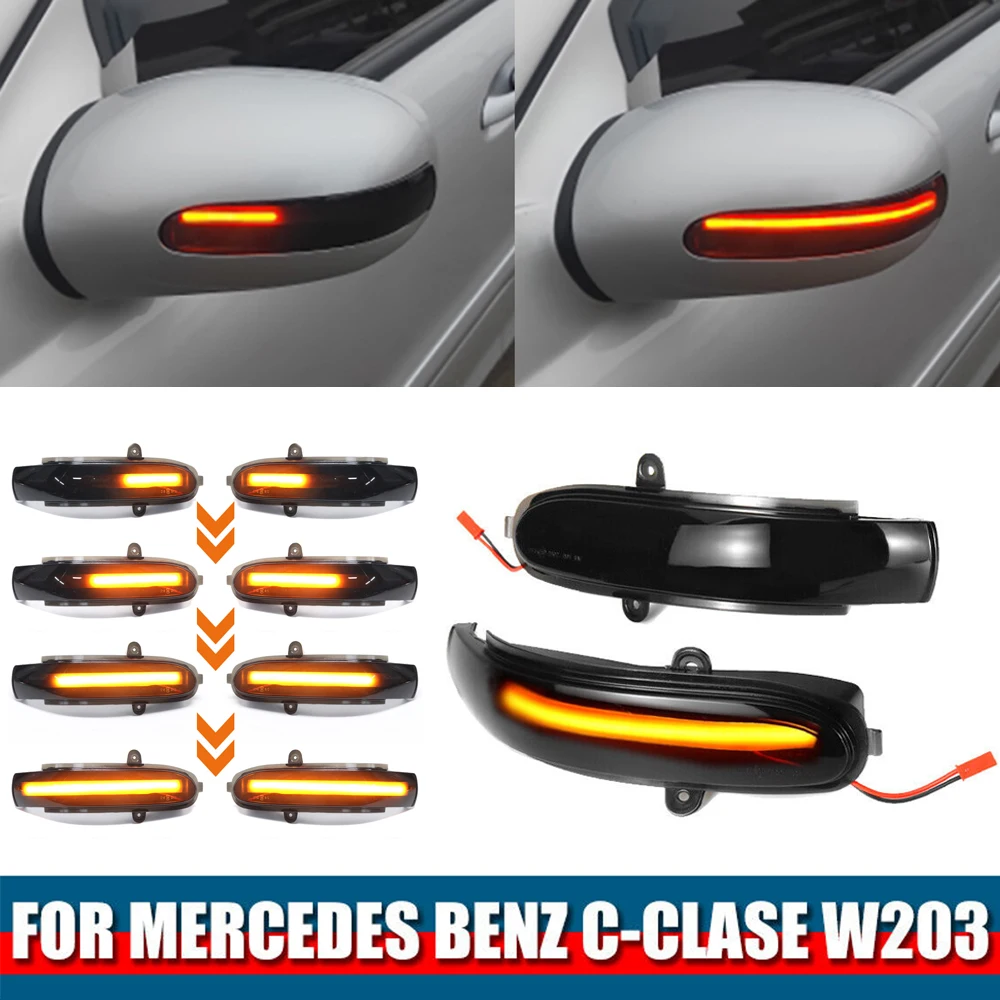 

2PCS LED Sequential Dynamic Side Marker Turn Signal Light Indicators For Mercedes Benz C Class W203 W211 S203 CL203 2000-2007