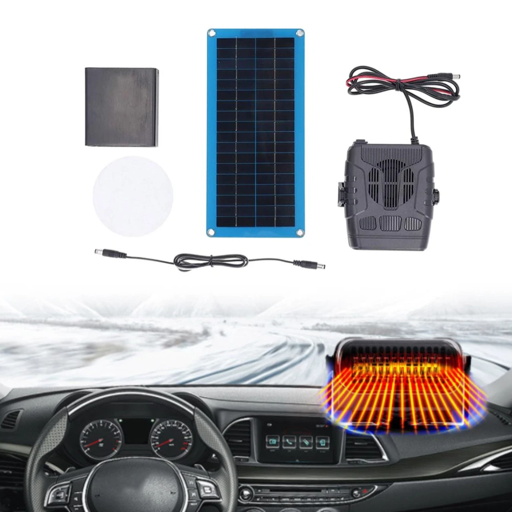 30W Solar Panel Heate, Car Heater Drying&Heating Pet House Warmer,Warm Natural Wind Speed Electric Heater
