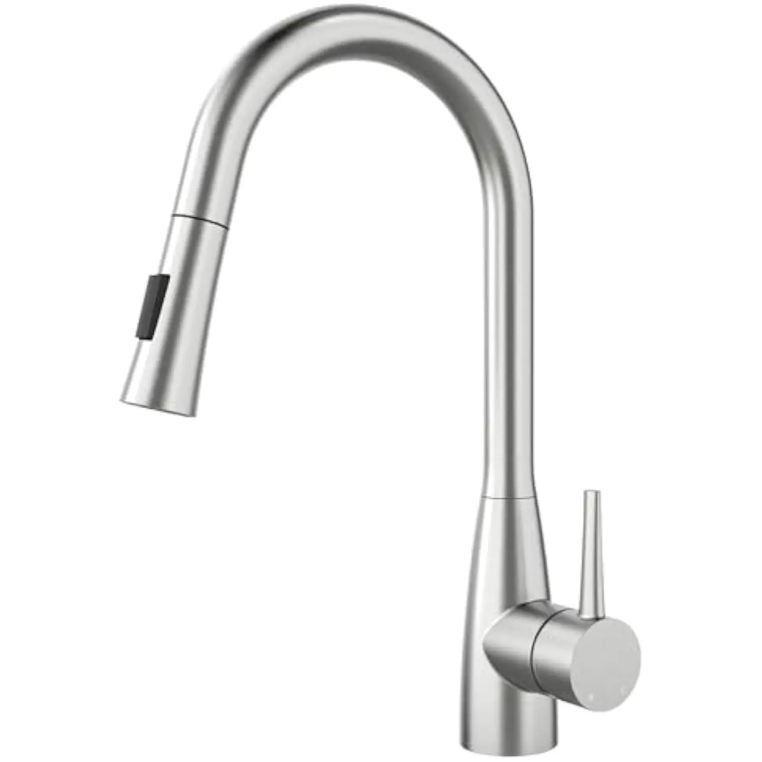 

Kitchen Faucets with Metal Cone Sprayer High Arc 360 ° Swivel Single Handle Faucet Brushed Nickel Stainless Steel Precision Cast