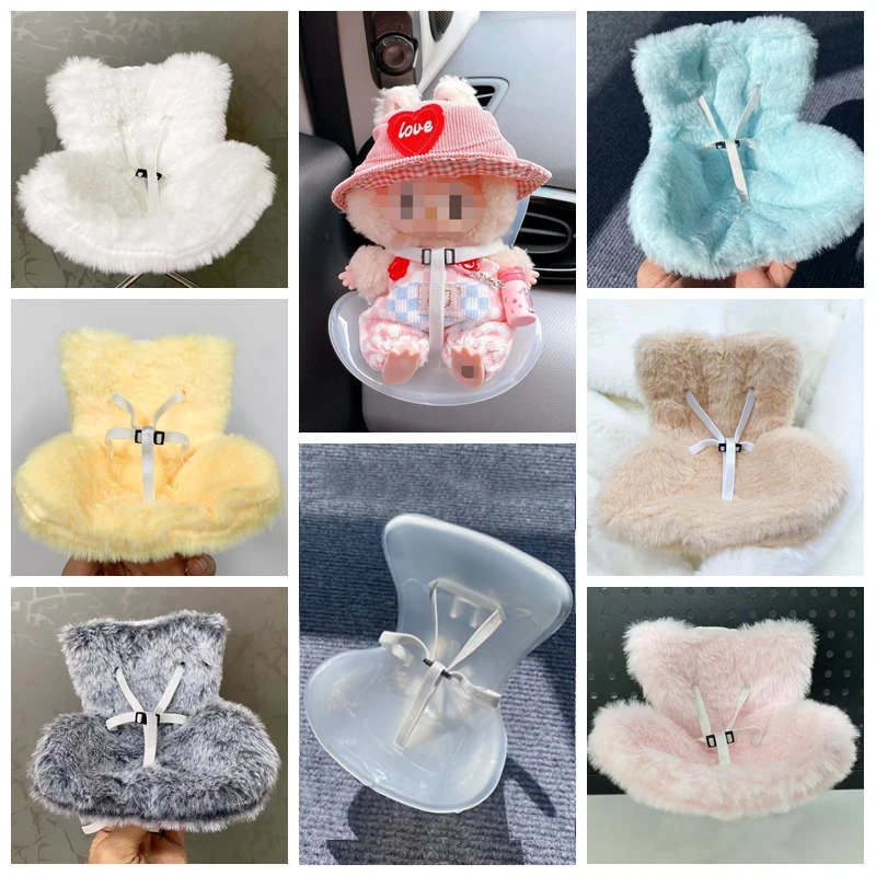 

Kawaii Labub Doll Safety Seat Car Ornament Mini Plush Doll Seat Car Air Aromatherapy Decoration Accessories