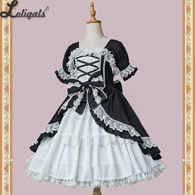 Vestido de fiesta Retro estilo Lolita, Mangas acampanadas desmontables de Infanta