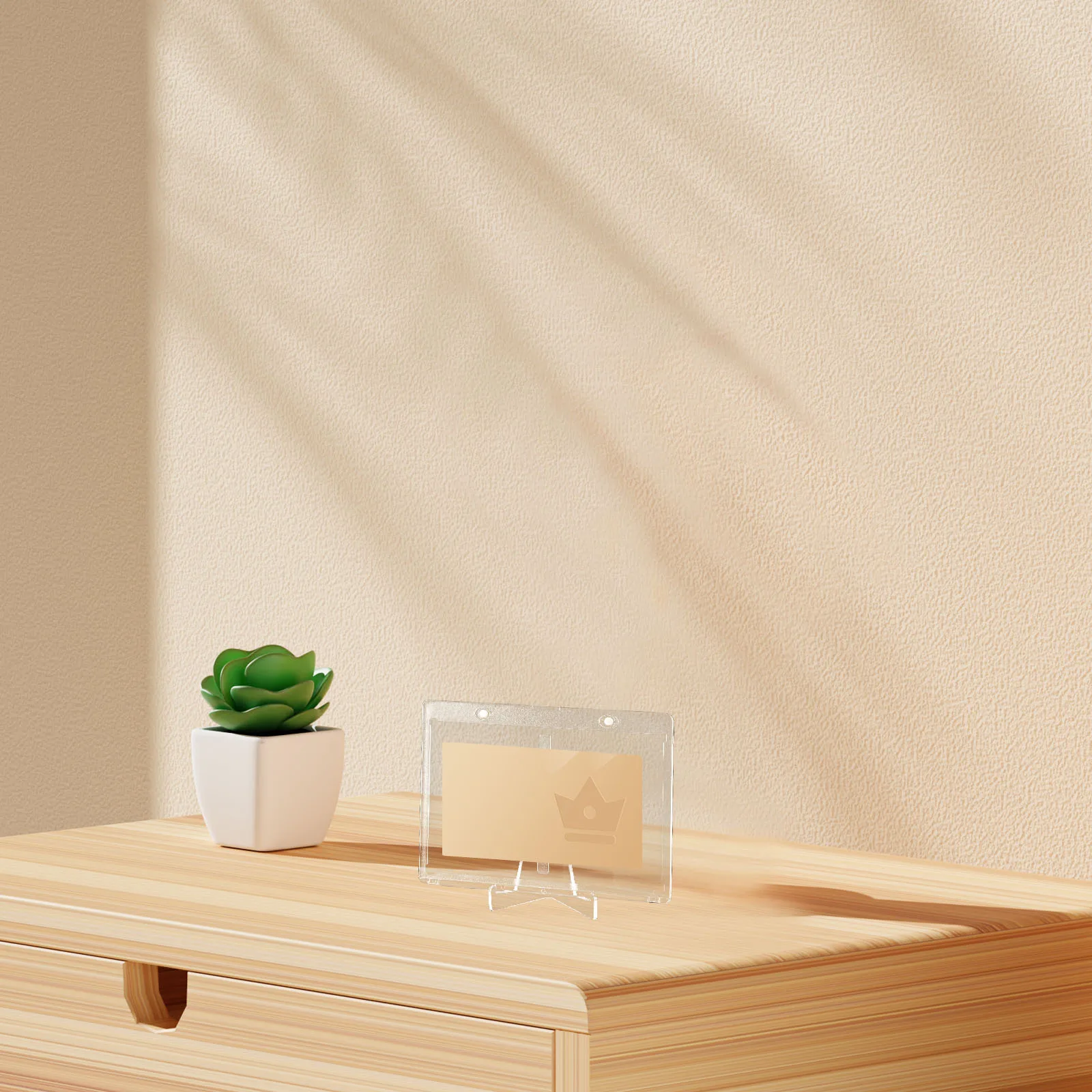 

2pcs Trading Card Display Case 35PT Magnetic Holder Transparent Protector Box 65x90mm Easy Sports Collectors