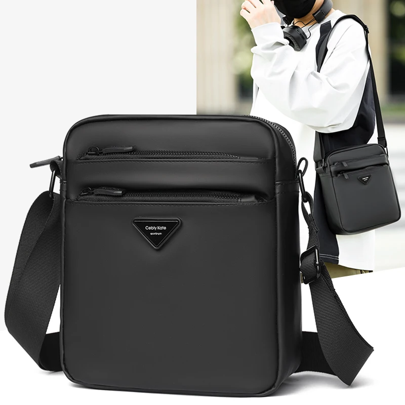 

1 Men's Crossbody Bag, Zippered Closure with Adjustable Straps, Suitable for Daily Commuting and Work - Durable Construction