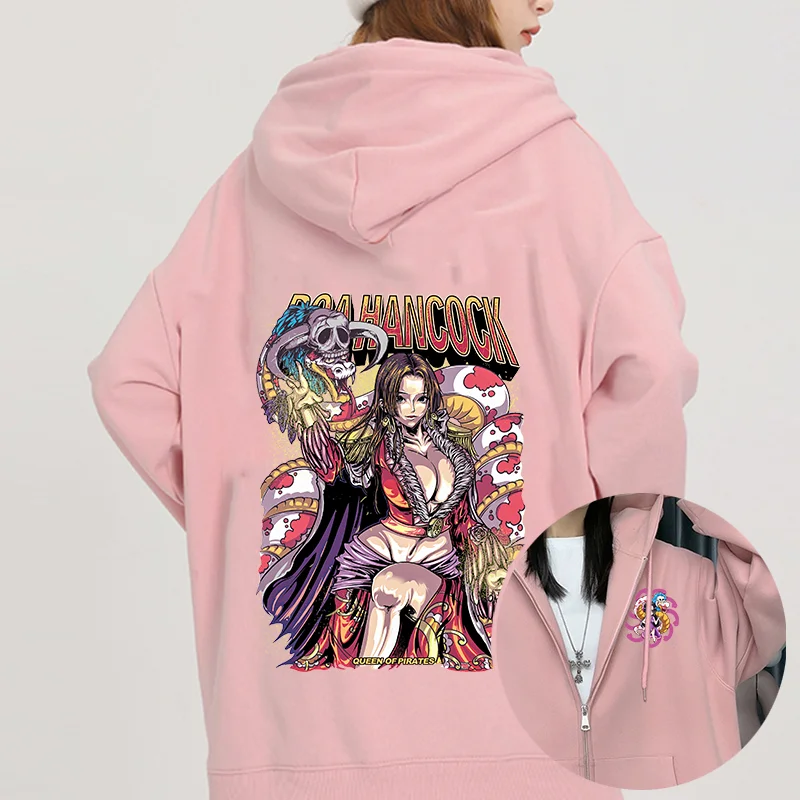 Anime ONE PIECE Hoodies Boa Hancock men's and women's pullover role-playing clothing autumn and winter street Hoodies