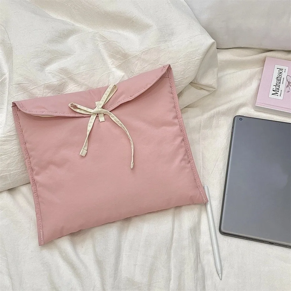 

Портативный балетный защитный чехол для планшета 11/13 дюймов, корейский стиль, сумка для хранения компьютера, однотонная сумка с розовым бантом для планшета, рабочая сумка