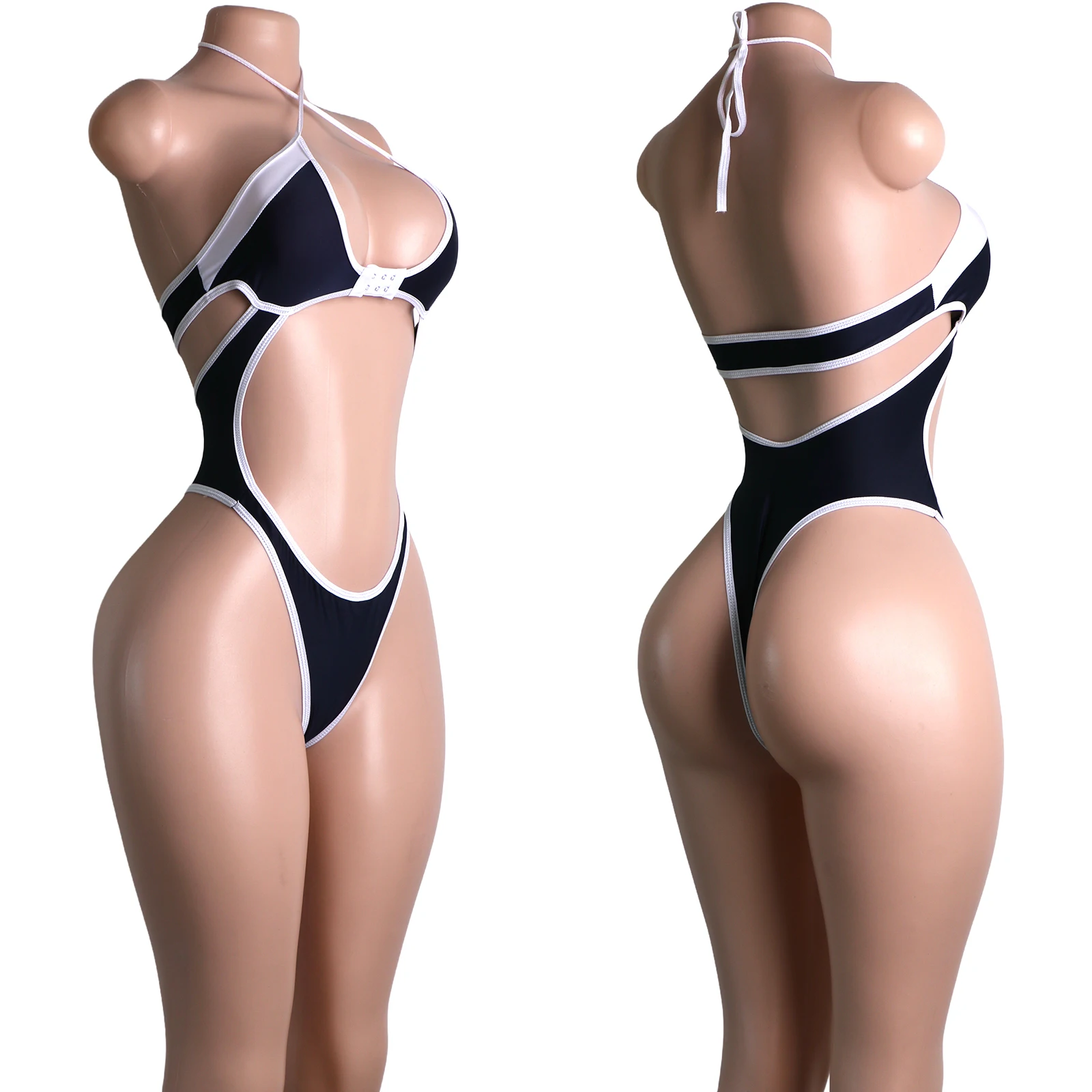 Performance Wear Women Exotic One-Piece Bodysuit Stage Club Outfits Sexy Lingerie Bra Thong Stripper Dancing Designer Apparel