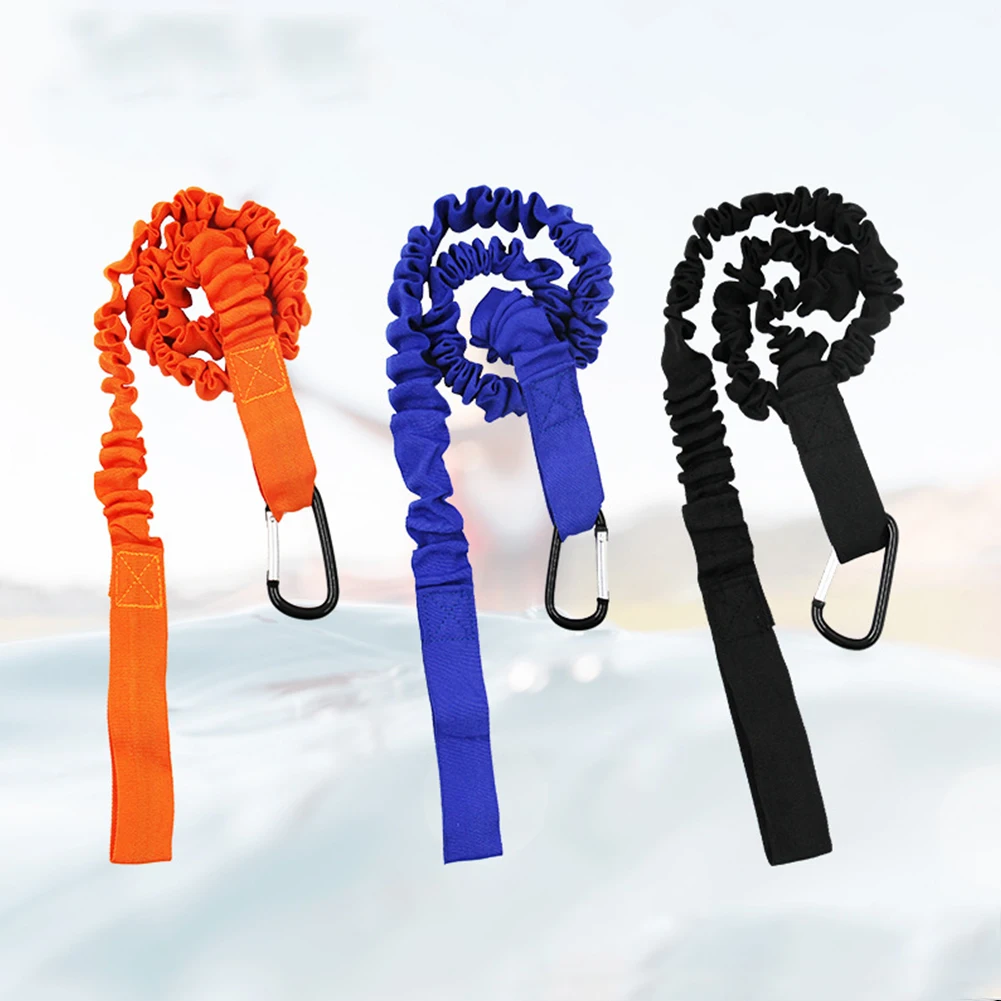 

Fishing Rod Pole Coiled Lanyard Cord With Safety Hook Stretchable Kayak Paddle Coiled Leash Fishing Pole Tether