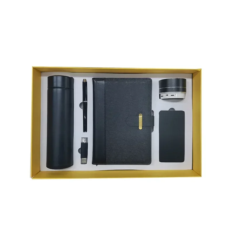 

Cross-border practical large-capacity, digital display mobile power supply, Bluetooth stereo, book thermos cup business set,