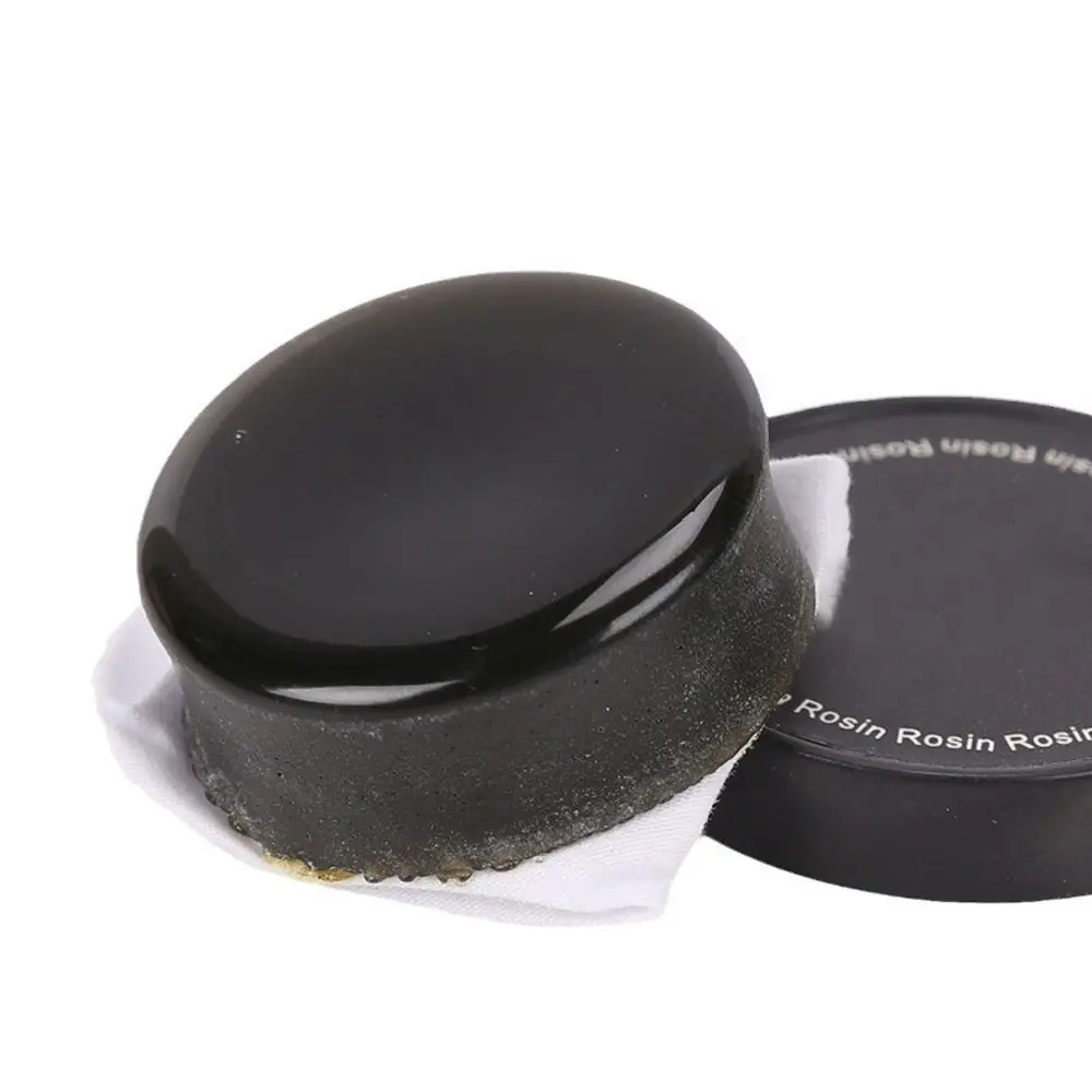 Black Anti-Friction Violin Rosin Strings Maintain Round Shape Erhu Rosin Improve Sensitivity with Cloth String Rosin Viola Cello