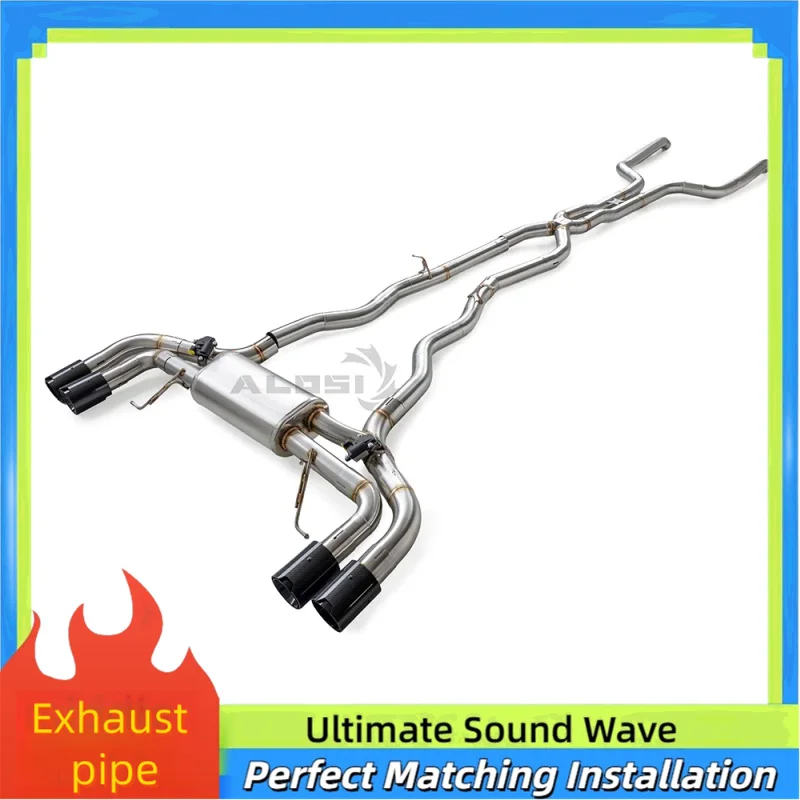 

High-performance Exhaust System Muffler for BMW 750/750i 4.4T G12 2016-2022Stainless Steel Catback Exhaust Pipe Carbon Fiber Tip