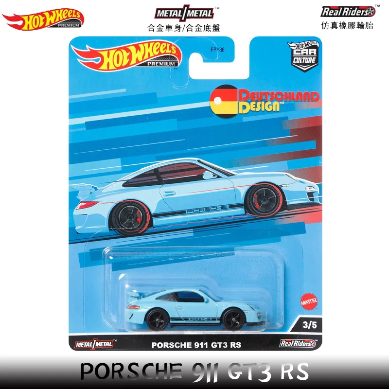 Original Hot Wheels Premium Car Culture Deutschland Design Mercedes-Benz Sprinter Audi S4 Porsche 911 Boy Toys for Children Gift