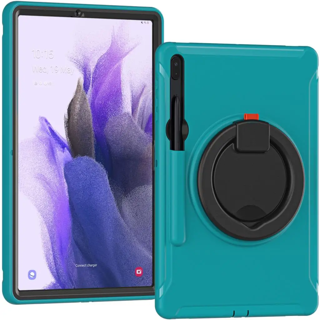 Funda resistente a prueba de golpes para tableta Samsung Tab S9 FE Plus SM-X810 SM-X610 S7 S8 Ultra SM-X910 X910 Kid PC funda con soporte de silicona