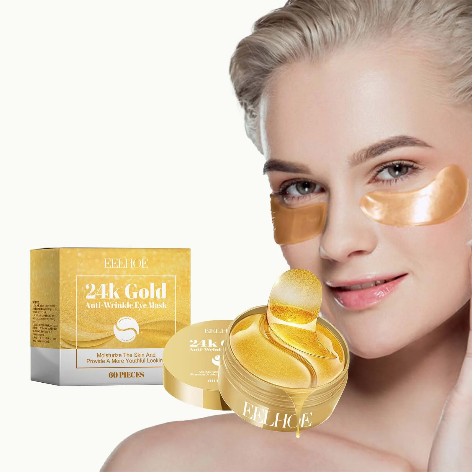 24K Golden Under Eye Patches,  - Collagen Under Eye Patches 评论和价格