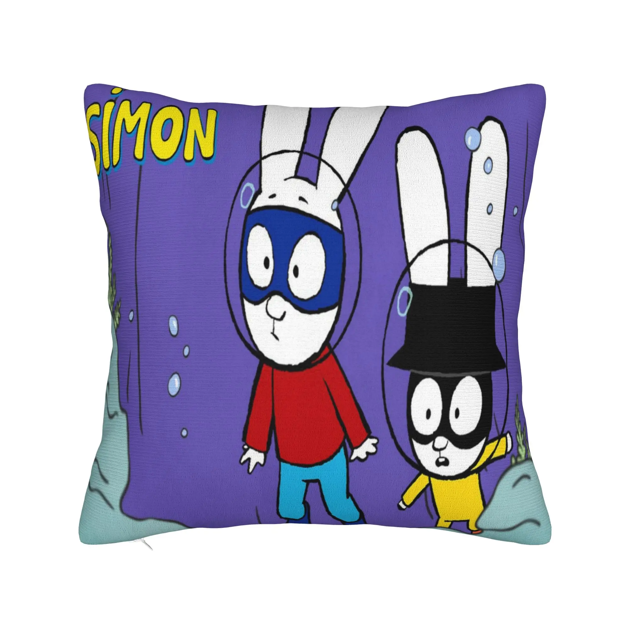 Simon Super Rabbit Printed Pillowcases Cushion Cover  Pillow Covers Soft and Sweet Living Room Decorations Square Multi Size