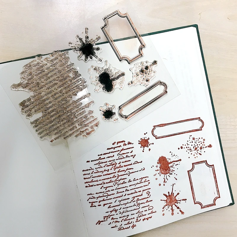 手書きドロップインクマークアートスクラップブッキングクリアス - Art Craft Background のレビューと価格