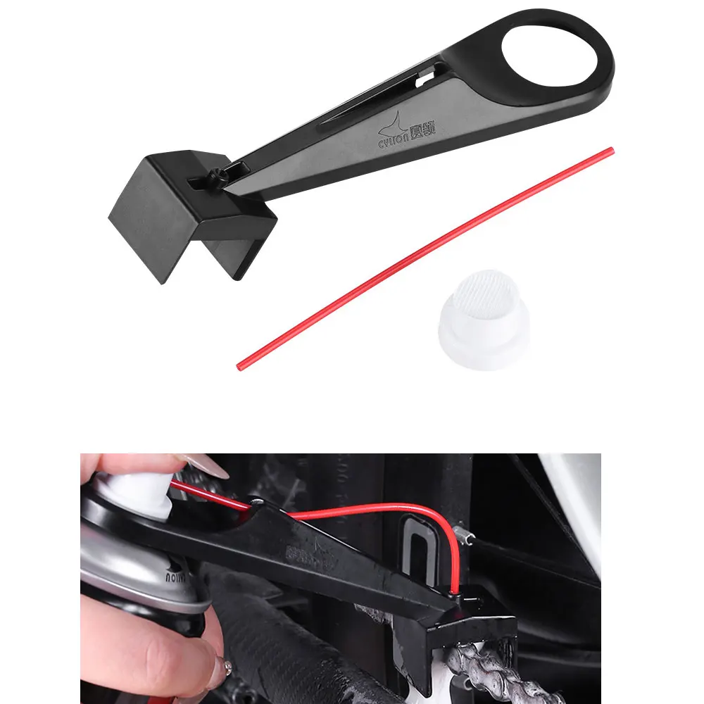 Motorcycle Chain Oiler Spray Gear Motorbike Chain Oil Applicator for Motorcycle Mess-Free Chain Wax Chain Cleaner Attachment