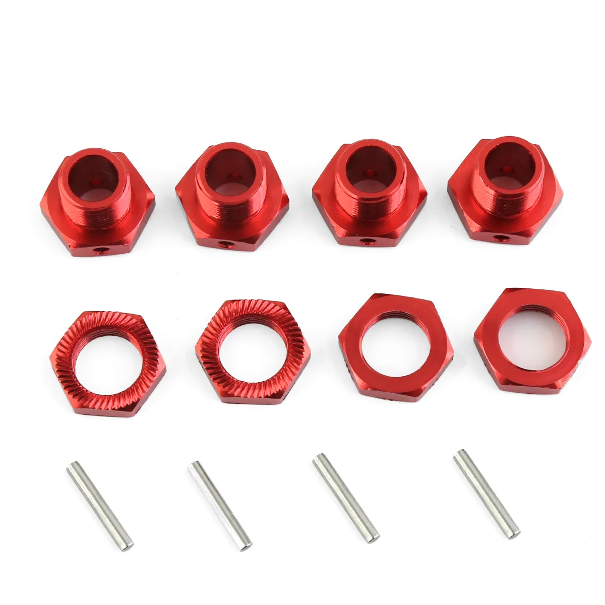 Metal 17mm Wheel Hex Hub Adapter with Nut for Arrma 1/7 Infraction Limitless Felony 6S 1/8 Typhon 6S RC Car Upgrade Parts