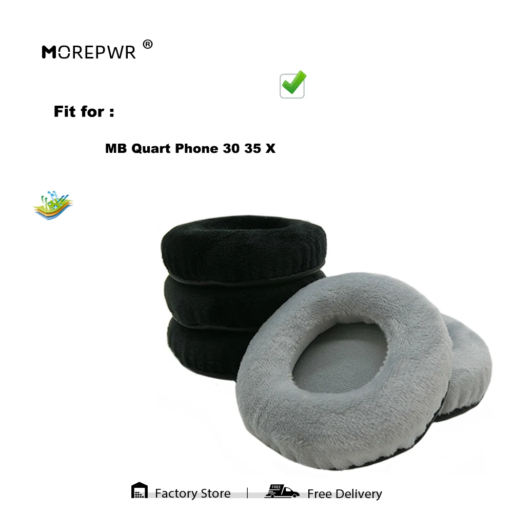 Almohadillas de repuesto para MB Quart Phone 30 35 X piezas de auriculares cojín de cuero orejera de terciopelo funda para auriculares