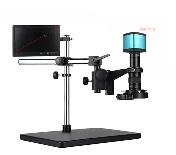 Monocular microscope camera 180x lens 10.1-inch display Large base universal stand High resolution